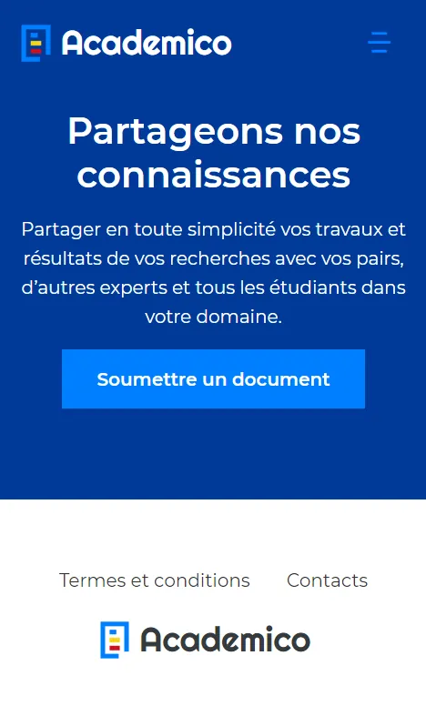 Réalisation : plateforme Academico
